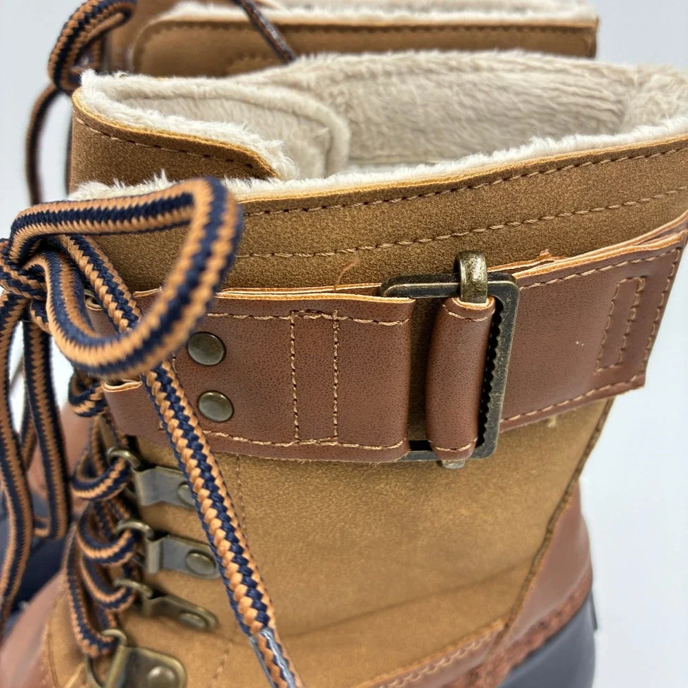 JBU by Jambu Calgary Women's Size 7M Weather ready Duck Boots Blue Brown FauxFur